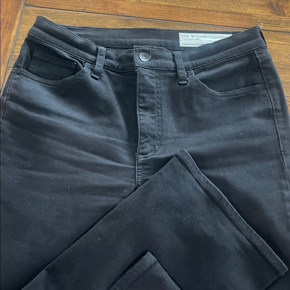 rag & bone Piper mid rise  Crop Bootcut Jeans Black size 28 - Picture 11 of 15